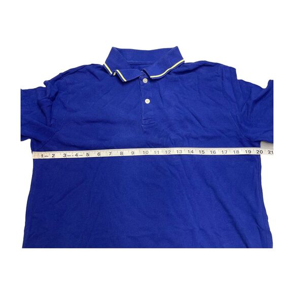 St. John's Bay Legacy Polo Shirt Medium Blue 100% Cotton Short Sleeve Classic - Picture 6 of 7